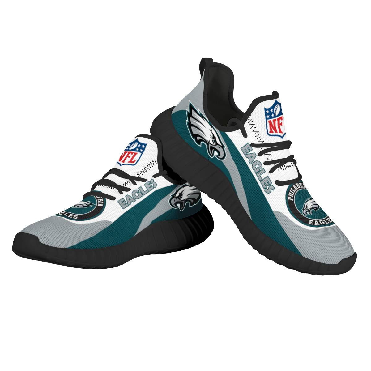 Men's NFL Philadelphia Eagles Mesh Knit Sneakers/Shoes 007
